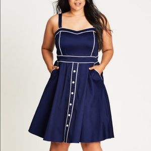 City Chic “darling dress” in Navy